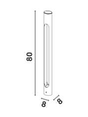 Nova Luce NOVA LUCE vonkajšie stĺpové svietidlo ELLERY čierny hliník a akryl LED 12W 3000K 100-240V IP65 9100918