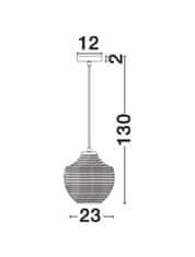 Nova Luce NOVA LUCE závesné svietidlo CLARO číre sklo chrómovaný hliník E27 1x12W 230V IP20 bez žiarovky 9103533