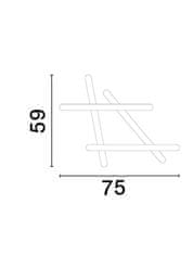 Nova Luce NOVA LUCE stropné svietidlo WILLOW čierna oceľ a akryl Dx78.3x50x5.6cm LED 60W stmievateľné 9210925