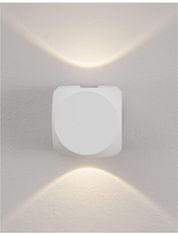 Nova Luce NOVA LUCE vonkajšie nástenné svietidlo ZARI biely hliník a sklo Cree LED 2x2W 3000K 100-240V 2x38st. IP54 svetlo v dvoch smeroch 9226217