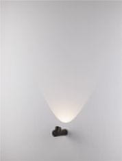 Nova Luce NOVA LUCE vonkajšie nástenné svietidlo BRICE čierny hliník sklenený difúzor Osram LED 6W 3000K 220-240V IP54 9136176