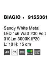 Nova Luce NOVA LUCE bodové svietidlo BIAGIO biely kov LED 1x6W 230V 3000K IP20 9155361