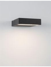 Nova Luce NOVA LUCE vonkajšie nástenné svietidlo BRIN antracitový hliník číre sklo LED 10W 3000K 200-240V 101st. IP65 9160101