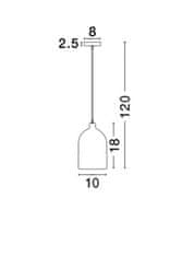 Nova Luce NOVA LUCE závesné svietidlo ALANZO sivý betón sivý kábel E27 1x12W IP20 bez žiarovky 91622801