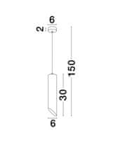 Nova Luce NOVA LUCE závesné svietidlo PERO biely hliník GU10 1x10W IP20 220-240V bez žiarovky 9184375