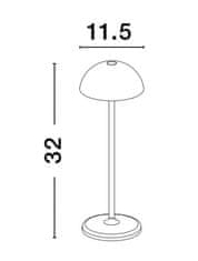 Nova Luce NOVA LUCE vonkajšia stolná lampa ROSE čierny hliník a akryl LED 1W 3000K 5V DC IP54 vypínač na tele / USB kábel 9281381