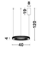 Nova Luce NOVA LUCE závesné svietidlo FIORE antický zlatý mosadzný hliník a akryl LED 40W 230V 3000K IP20 stmievateľné 9285410