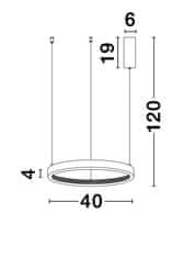 Nova Luce NOVA LUCE závesné svietidlo PRESTON antický zlatý mosadzný hliník a akryl LED 25W 230V 3000K IP20 stmievateľné 9285401