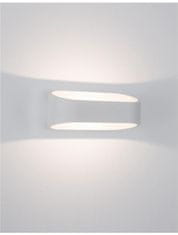 Nova Luce NOVA LUCE vonkajšie nástenné svietidlo MILE biely hliník a sklo LED 9W 3000K 100-240V 155st. IP54 svetlo hore a dole 9257871