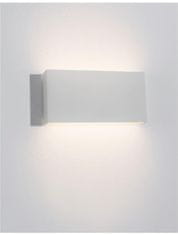 Nova Luce NOVA LUCE vonkajšie nástenné svietidlo MILE biely hliník a sklo LED 2x5W 3000K 100-240V 102st. IP54 svetlo hore a dole 9262111
