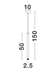 Nova Luce NOVA LUCE závesné svietidlo TRIMLE čierny hliník a akryl LED 3W 230V 3000K IP20 9287920