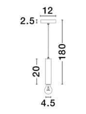 Nova Luce NOVA LUCE závesné svietidlo NORWAY zlatý hliník zlatý kábel E27 1x12W 230V IP20 bez žiarovky 9287946