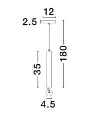 Nova Luce NOVA LUCE závesné svietidlo NORWAY zlatý hliník zlatý kábel E27 1x12W 230V IP20 bez žiarovky 9287947