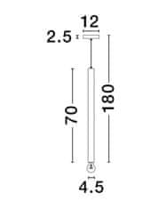 Nova Luce NOVA LUCE závesné svietidlo NORWAY zlatý hliník zlatý kábel E27 1x12W 230V IP20 bez žiarovky 9287949