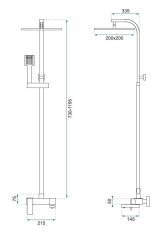 REA Navaro - sprchový set s vaňovou výlevkou, chróm, REA-P0802