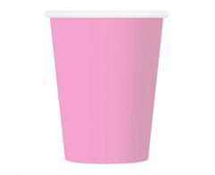 Párty papierové poháriky ružové - 250 ml - 6 ks