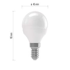 EMOS LED žiarovka Basic Mini Globe / E14 / 8,3 W (66 W) / 900 lm / teplá biela