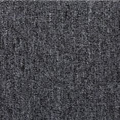 Petromila vidaXL Kobercové nášľapy na schody 15 ks 65x21x4 cm sivé a čierne