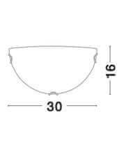 Nova Luce NOVA LUCE nástenné svietidlo ANCO matné biele sklo chrómovaný kov E27 1x12W 600403