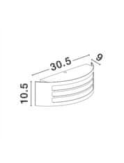 Nova Luce NOVA LUCE vonkajšie nástenné svietidlo ZENITH biely hliník biely akrylový difúzor E27 1x12W 220-240V bez žiarovky IP44 713115