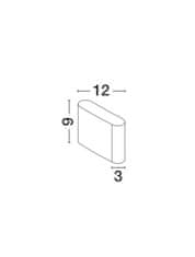 Nova Luce NOVA LUCE vonkajšie nástenné svietidlo SOHO tmavo šedý hliník sklenený difúzor LED 2x3W 3000K 220-240V 2x60st. IP54 svetlo hore a dole 740401