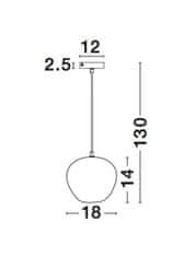 Nova Luce NOVA LUCE závesné svietidlo CEDRO dymové sklo bronz a čierny kov E27 1x12W IP20 bez žiarovky 8436403