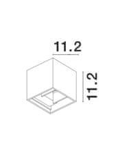 Nova Luce NOVA LUCE vonkajšie nástenné svietidlo COMO čierny hliník LED 2x3W 3000K 220-240V nastaviteľný uhol 0-90st. IP54 847408