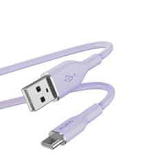 shumee PURO ICON Soft kábel – kábel USB-A na USB-C 1,5 m (Tech Lavender)