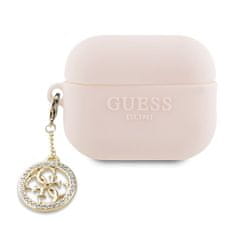 shumee Guess 3D Rubber 4G Diamond Charm – puzdro na AirPods Pro 2 (ružové)