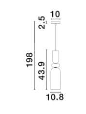 Nova Luce NOVA LUCE závesné svietidlo MURANO zlatý kov lesklé tmavo zelené, ružové a svetlo šedé sklo E14 3x5W 230V IP20 bez žiarovky 9009236