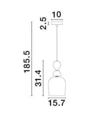 Nova Luce NOVA LUCE závesné svietidlo MURANO zlatý kov lesklé tmavo zelené, modré a ružové sklo E14 1x5W 230V IP20 bez žiarovky 9009234