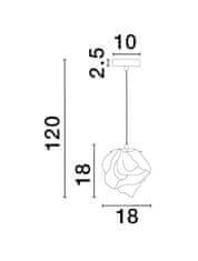 Nova Luce NOVA LUCE závesné svietidlo ODELLE mosadzný zlatý kov a jantárové sklo E14 1x5W 230V IP20 bez žiarovky 9009253