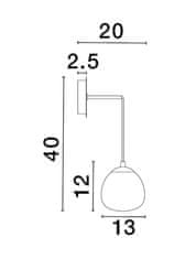 Nova Luce NOVA LUCE nástenné svietidlo THE EGG zlatá a matný čierny kov lesklé opálové sklo G9 1x5W 230V IP20 bez žiarovky 9009262