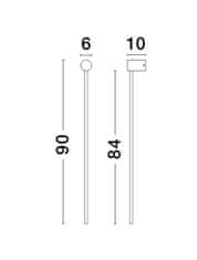 Nova Luce NOVA LUCE nástenné svietidlo SYNTHESI biely hliník a akryl LED 25W 230V 3000K IP20 9009325