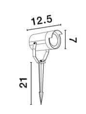 Nova Luce NOVA LUCE vonkajšie svietidlo s bodcom KIMIKO čierny hliník a číre sklo GU10 1x10W 220-240V bez žiarovky IP54 9026127