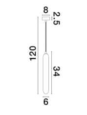 Nova Luce NOVA LUCE závesné svietidlo GUSTAVE ľahko dymovo šedé sklo a matná čierna G9 1x5W 230V IP20 bez žiarovky 9028851