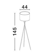 Nova Luce NOVA LUCE stojaca lampa RETRO čierne tienidlo čierny kov E27 1x12W 230V IP20 bez žiarovky 9050160