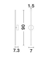 Nova Luce NOVA LUCE nástenné svietidlo ADEN LED 15W 3000K hliník čierna 9081101