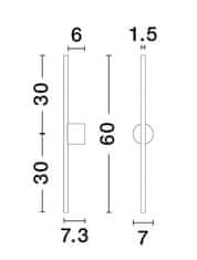 Nova Luce NOVA LUCE nástenné svietidlo ADEN LED 10W 3000K hliník čierna 9081102