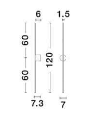 Nova Luce NOVA LUCE nástenné svietidlo ADEN LED 20W 3000K hliník čierna 9081103