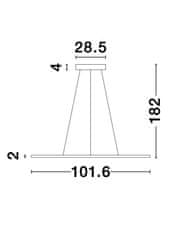 Nova Luce NOVA LUCE závesné svietidlo ODERICK čierny hliník a akryl LED 45W 230V 3000K IP20 9100145