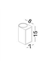 Nova Luce NOVA LUCE vonkajšie nástenné svietidlo NERO hliník biele sklenený difúzor GU10 2x7W 220-240V IP54 bez žiarovky svetlo hore a dole 910022