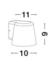 Nova Luce NOVA LUCE vonkajšie nástenné svietidlo OVI čierny hliník sklenený difúzor GU10 1x7W 220-240V IP54 bez žiarovky svetlo dole 9136182