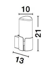 Nova Luce NOVA LUCE vonkajšie nástenné svietidlo PYRO tmavo šedý hliník biely akryl E27 1x12W 220-240V IP54 bez žiarovky 9209211