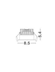 Nova Luce NOVA LUCE zapustené svietidlo BLADE čierny hliník LED 12W 3000K 38st. IP65 9232120