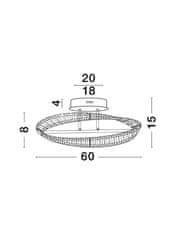 Nova Luce NOVA LUCE stropné svietidlo AURELIA zlatý kov a krištáľ LED 36W 230V 3500K IP20 stmievateľné 9333060