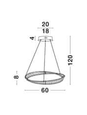 Nova Luce NOVA LUCE závesné svietidlo AURELIA zlatý kov a krištáľ LED 36W 230V 3500K IP20 stmievateľné 9333061