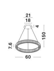 Nova Luce NOVA LUCE závesné svietidlo AURELIA chrómovaný kov a krištáľ LED 40W 230V 3500K IP20 stmievateľné 9333066