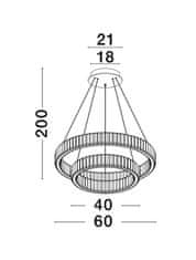 Nova Luce NOVA LUCE závesné svietidlo AURELIA chrómovaný kov a krištáľ LED 46W 230V 3500K IP20 stmievateľné 9333068