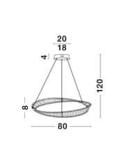 Nova Luce NOVA LUCE závesné svietidlo AURELIA zlatý kov a krištáľ LED 45W 230V 3500K IP20 stmievateľné 9333062